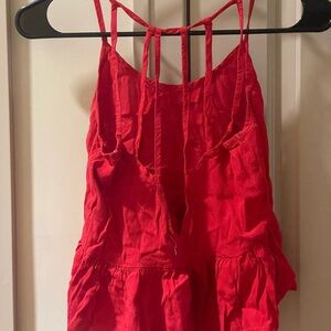 Red Strappy Women's Intimate Top